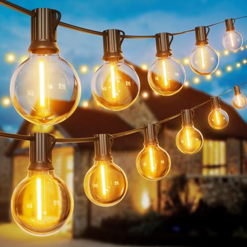 Lichterkette Led Außen Strom Outdoor - 50M 84+4 G40 Glühbirnen Garten Beleuchtung Balkon Lichterketten Aussen IP54 Wetterfest Pavillon String Lights für Terrasse Party von Torkase