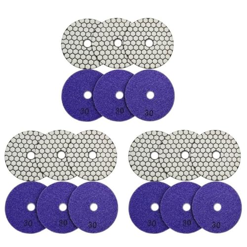 Torribala 18 Stück Serries Durchmesser 100 mm Körnung 30 Diamant Polierpads Trocken Harz Bond Flexible Trocken Schleifscheibe für Keramik Marmor Torribala 18 Stück Serries Durchmesser 100 mm Körnung 30 Diamant Polierpads Trocken Harz Bond Flexible Trocken Schleifscheibe für Keramik Marmor von Torribala