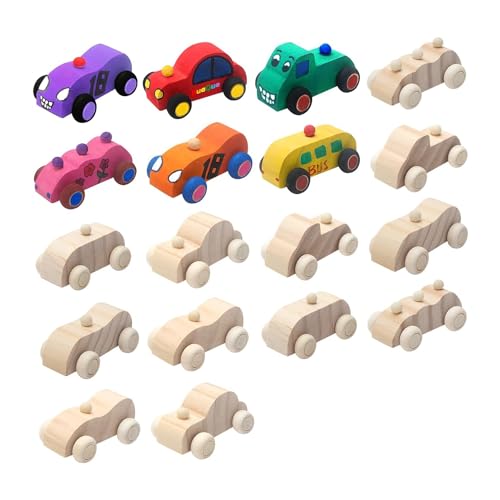 Torribala Packung mit 18 Holzspielzeug für DIY-Autos, unlackierte Holzautos, handwerkliche Autos aus Holz für Aktivitäten zu Hause, Familienprojekte Torribala Packung mit 18 Holzspielzeug für DIY-Autos, unlackierte Holzautos, handwerkliche Autos aus Holz für Aktivitäten zu Hause, Familienprojekte von Torribala