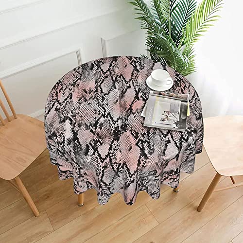 Torribala Tischtuch mit Schlangenmuster, 60 Zoll, wasserdicht, staubdicht, runde Tischplatte, Dekoration, knitterfrei, Tischabdeckung Torribala Tischtuch mit Schlangenmuster, 60 Zoll, wasserdicht, staubdicht, runde Tischplatte, Dekoration, knitterfrei, Tischabdeckung von Torribala