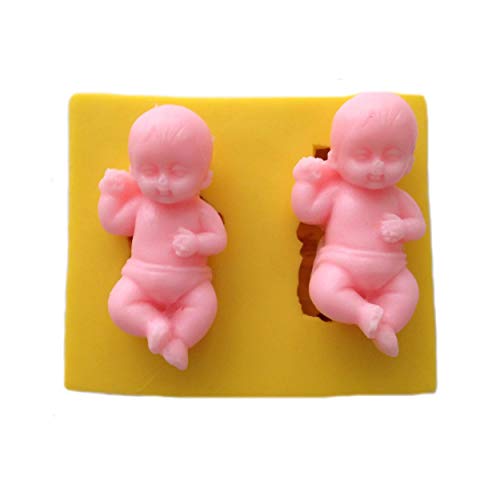 2 Babys auf dem Rücken Silikonform von Torten Deko Shop
