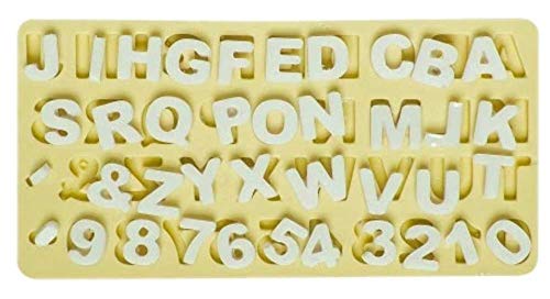 Buchstaben und Zahlen Silikonform, 1cm von Torten Deko Shop