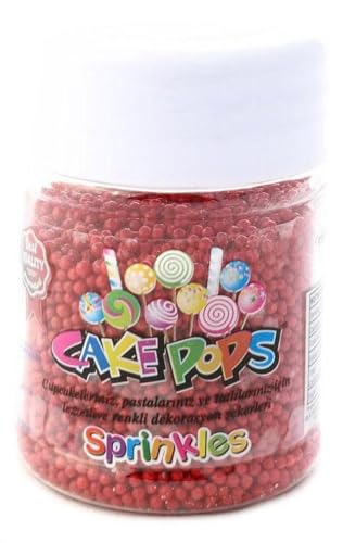 Essbare Deko Kügelchen Rot,45gr von Torten Deko Shop