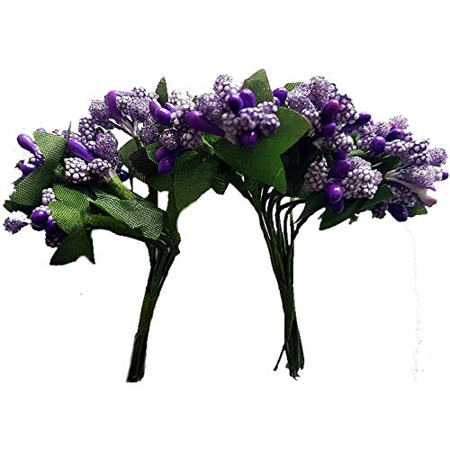 Lila Knospe Deko Blumen mit Draht Lila Knospe Deko Blumen mit Draht von Torten Deko Shop
