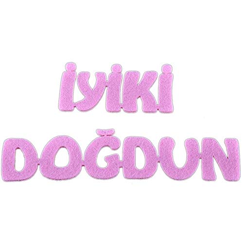 Rosa Iyiki Dogdun Filz Deko von Torten Deko Shop