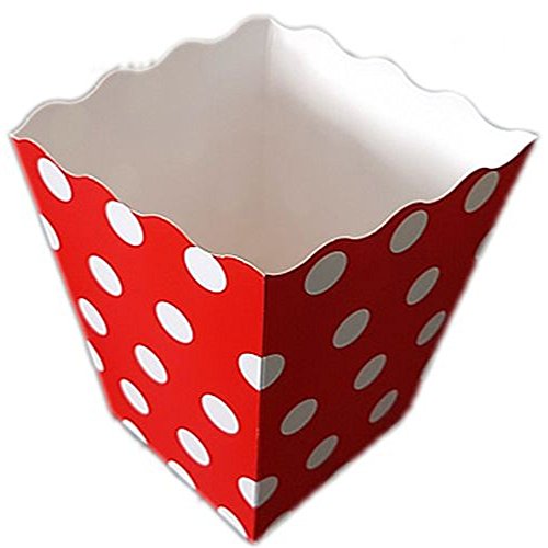 Rot Gepunktet Popcorn Box von Torten Deko Shop