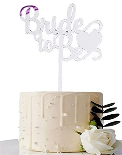 Torten Deko Shop Bride to Be Silber Cake Topper, Glas von Torten Deko Shop