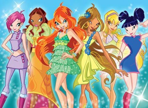 Winx Club Tortenaufleger, Rechteckig A4 - Geburtstag Tortenbild Zuckerbild Tortenplatte Oblate Kuchenzuckerplatte von Torten Deko Shop