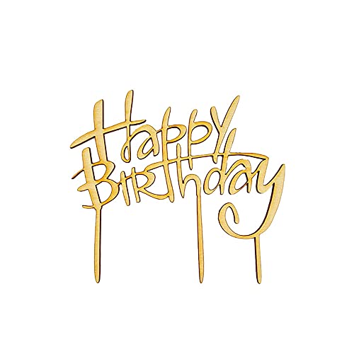 Caketopper Kuchenaufstecker aus Holz - Happy Birthday Mini von Tortenbild