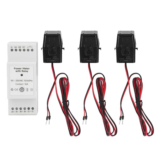 WiFi Energy Monitor 3 Phase 4 Draht Smart App Control Elektrizitätsnutzungsmessgerät mit Relais und 3x120A -Klemme CT 90–250 VAC WiFi Energy Monitor 3 Phase 4 Draht Smart App Control Elektrizitätsnutzungsmessgerät mit Relais und 3x120A -Klemme CT 90–250 VAC von Torvex