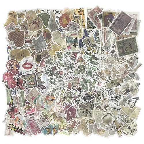 Torytoe 400 Stück Vintage-Aufkleber, Scrapbook Stickers Vintage Dekorative Aufkleber Wasserfeste Scrapbook-ästhetische Aufkleber für Journaling, Scrapbooking-Zubehör für für Sammelalbum, Fotoalbum Torytoe 400 Stück Vintage-Aufkleber, Scrapbook Stickers Vintage Dekorative Aufkleber Wasserfeste Scrapbook-ästhetische Aufkleber für Journaling, Scrapbooking-Zubehör für für Sammelalbum, Fotoalbum von Torytoe