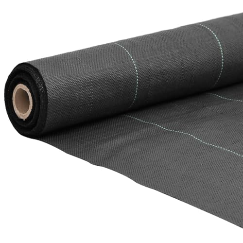 Unkrautvlies Schwarz 0,5x25 m PP von Toshilian