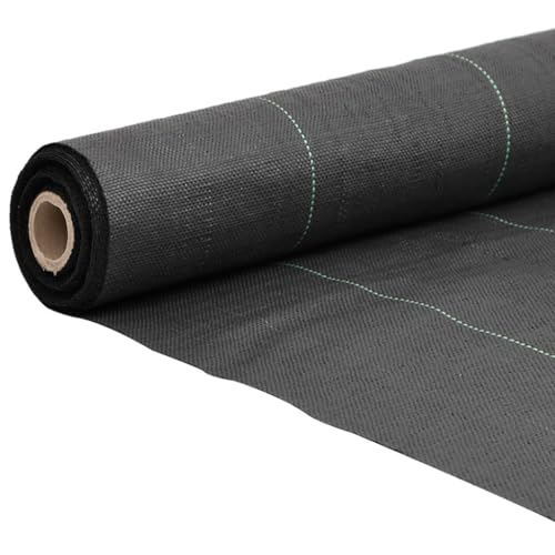 Unkrautvlies Schwarz 1,5x50 m PP von Toshilian
