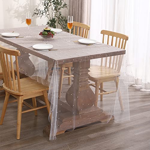 Tosleo Chiffon Tischläufer Weiß Dünner Tüll Dekostoff aus Perlgarn 140 x 140 cm Künstliche Perlen Tischläufer Romantisch Tischdecke für Brautdusche Hochzeitsläufer Tischdekorationen Geburtstage Party Tosleo Chiffon Tischläufer Weiß Dünner Tüll Dekostoff aus Perlgarn 140 x 140 cm Künstliche Perlen Tischläufer Romantisch Tischdecke für Brautdusche Hochzeitsläufer Tischdekorationen Geburtstage Party von Tosleo