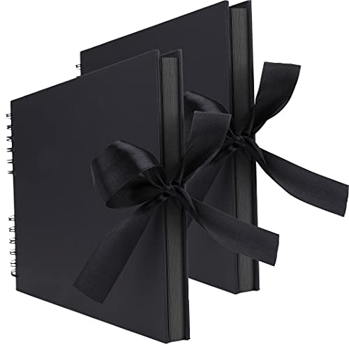 Tosnail Scrapbook-Album, Fotoalbum, 80 Seiten, insgesamt 160 Seiten, Schwarz, 2 Stück von Tosnail