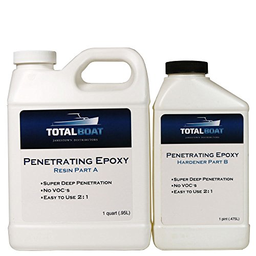 TotalBoat Klarer Epoxidharz-Holz-Versiegelungs-Stabilisator für die Reparatur und Restauration von Fäulnis (Quart, traditionell) von TotalBoat
