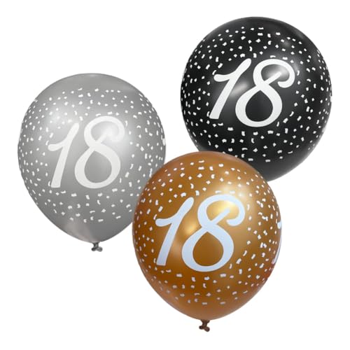 60 Stück Schwarz Gold & Silber 18 Geburtstag Party Luftballons von Totely - Latexballons für Geburtstagsdekorationen, Mittelstücke und Ballonbögen 60 Stück Schwarz Gold & Silber 18 Geburtstag Party Luftballons von Totely - Latexballons für Geburtstagsdekorationen, Mittelstücke und Ballonbögen von Totely