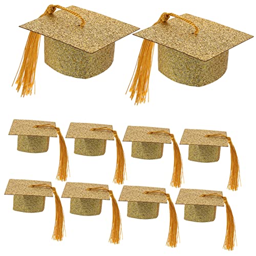 Totority 10Stücke Mini Abschlusskappen für Weingläser Lustige Abschlussbecher Caps für Festliche Dekorationen für Abschlusspartys und Feierlichkeiten Goldene Doktorhüte Goblet Totority 10Stücke Mini Abschlusskappen für Weingläser Lustige Abschlussbecher Caps für Festliche Dekorationen für Abschlusspartys und Feierlichkeiten Goldene Doktorhüte Goblet von Totority