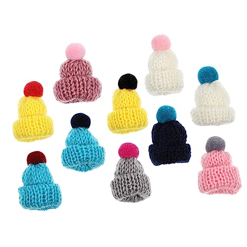 Totority 12 Stück Mini Hüte aus Strickstoff Vielseitige Bastel Hüte für Kreative Dekorationen für Puppen Partys und DIY Projekte Farblich Gemischt Zufällige Farbe von Totority
