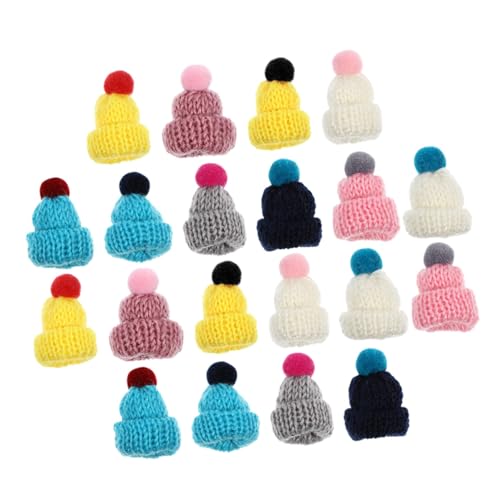 Totority 20 Stück Miniatur Hüte mit Bunte Wiederverwendbare Dekorative Puppenhüte für DIY Bastelprojekte Party Deko und Weihnachtsfeiern Zufällige Farbe von Totority