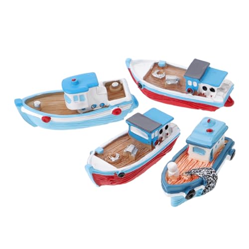 Totority 4 Stück Teiliges Resin Boot Deko Mediterrane Stil Boot Modelle für Wohnzimmer Schlafzimmer Büro und Mehr Hochwertige Langlebige Tischdekoration im Maritimen Design Totority 4 Stück Teiliges Resin Boot Deko Mediterrane Stil Boot Modelle für Wohnzimmer Schlafzimmer Büro und Mehr Hochwertige Langlebige Tischdekoration im Maritimen Design von Totority