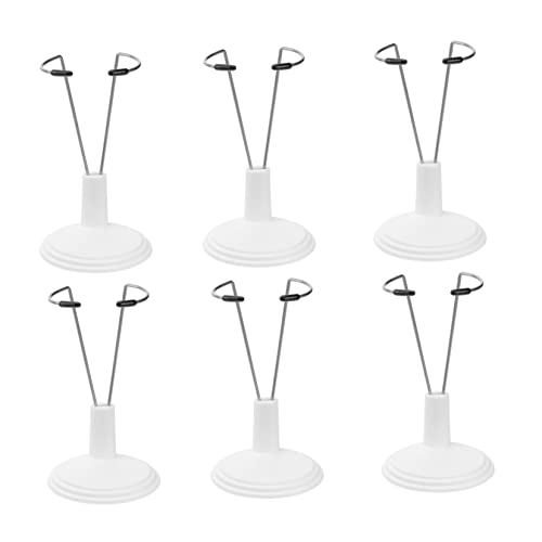 Totority 6 Stück Puppenständer Tragbarer Doll Display Rack zur Aufbewahrung und Präsentation von Puppen für Zuhause und Geschäfte Weiß Material Totority 6 Stück Puppenständer Tragbarer Doll Display Rack zur Aufbewahrung und Präsentation von Puppen für Zuhause und Geschäfte Weiß Material von Totority