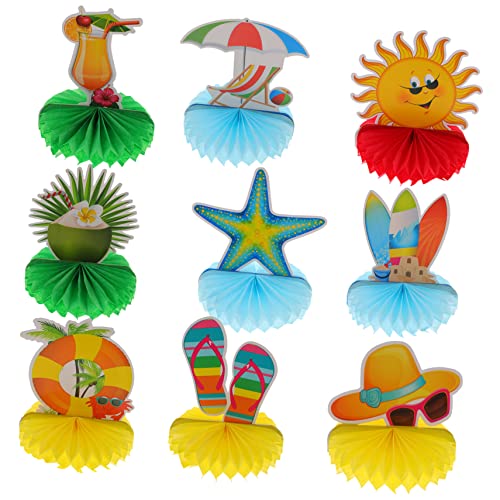 Totority 9Stücke Teiliges Hawaii Wabenornament Kreative Papierdekorationen für Wohnkultur und Partymittelstücke für Tropische Feste und Feierlichkeiten Totority 9Stücke Teiliges Hawaii Wabenornament Kreative Papierdekorationen für Wohnkultur und Partymittelstücke für Tropische Feste und Feierlichkeiten von Totority