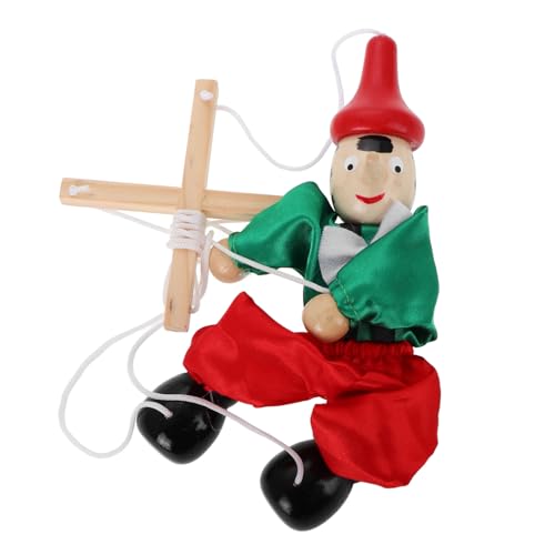 Totority Schnur Marionette für Kreative Rollenspiele Interaktive Clown Puppe Handgefertigte Holzfigur für Fördert Kreativität und Geschicklichkeit für Partys und Zufällige von Totority