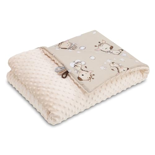Babydecke Kuscheldecke Baby Decke Winterdecke mit Plüschstoff 75x100 cm - Kinderdecke Kinderwagen Blanket Babydecken Kinderwagendecke und Erstausstattung für Neugeborene und Kinder von Totsy Baby