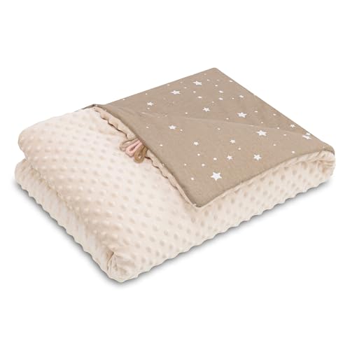 Babydecke Kuscheldecke Baby Decke Winterdecke mit Plüschstoff 75x100 cm - Kinderdecke Kinderwagen Blanket Babydecken Kinderwagendecke und Erstausstattung für Neugeborene und Kinder von Totsy Baby