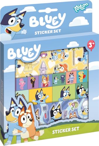Bluey Sticker-Set - Abenteuer & Kreativität in jedem Sticker | Perfekte Mischung aus Spaß und Entwicklung bei jedem Bastelmoment |, 17,50/1,50/24,50, Bunt von Totum