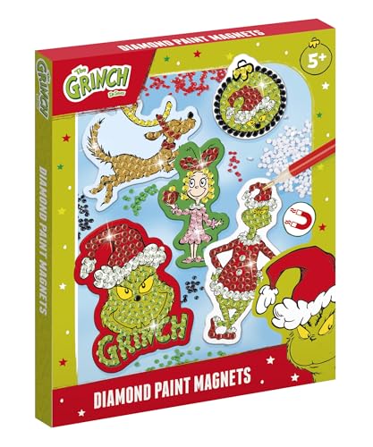 GRINCH Diamond Painting Magnet Set – 5-Teiliges Bastelset für Weihnachten | DIY Kühlschrankmagnete mit über 1100 Steinen | Weihnachtsdeko für Kinder & Familie GRINCH Diamond Painting Magnet Set – 5-Teiliges Bastelset für Weihnachten | DIY Kühlschrankmagnete mit über 1100 Steinen | Weihnachtsdeko für Kinder & Familie von Totum
