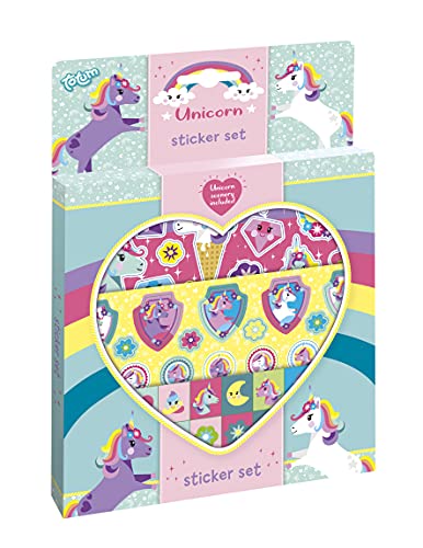 TOTUM 71384 Unicorn Sticker-Set: Gestalte Deine eigene zauberhafte Einhornwelt mit verschiedenen Motiven wie Einhörnern, Diamanten und Regenbögen TOTUM 71384 Unicorn Sticker-Set: Gestalte Deine eigene zauberhafte Einhornwelt mit verschiedenen Motiven wie Einhörnern, Diamanten und Regenbögen von Totum