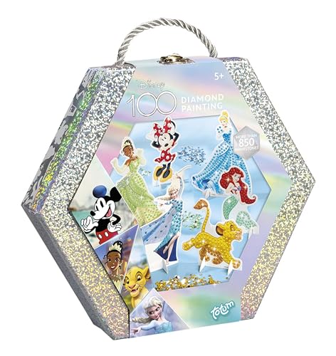 Totum Disney Diamond Painting Figuren in schöner Geschenkbox – 6 Disney Charaktere zum Verzieren mit über 850 Diamanten in Glitzer Bastelkoffer, Geschenk für Kinder, Mittel Totum Disney Diamond Painting Figuren in schöner Geschenkbox – 6 Disney Charaktere zum Verzieren mit über 850 Diamanten in Glitzer Bastelkoffer, Geschenk für Kinder, Mittel von Totum