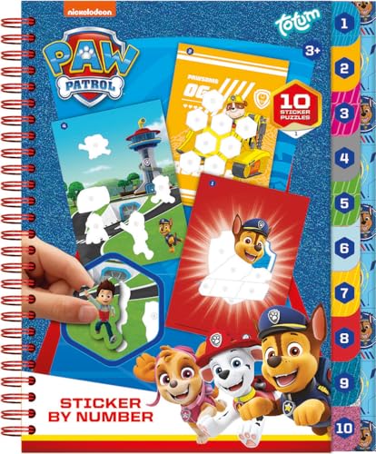 Paw Patrol Stickerheft und Malbuch, 10 Sticker Puzzle mit nummerierten Motiven, 23,00/2,00/19,00 Paw Patrol Stickerheft und Malbuch, 10 Sticker Puzzle mit nummerierten Motiven, 23,00/2,00/19,00 von Totum