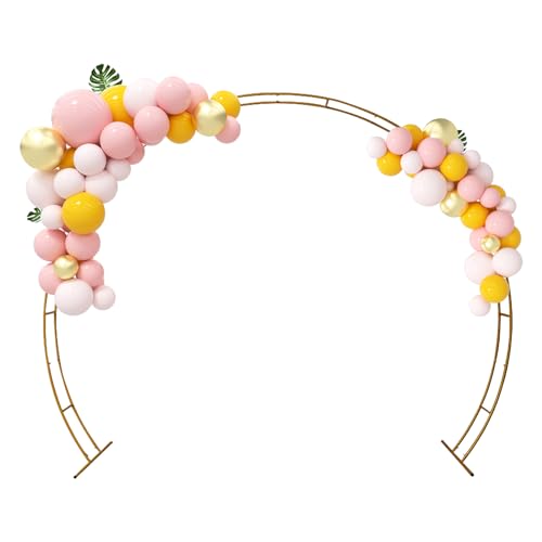 Ballonbogen Runde Hochzeitsbogen Gold Metall Hochzeit Bogen 2,7 x 2,3 m Kreis Hintergrund Ständer für Hochzeitsfeier Dekorative Ballonbogen Runde Hochzeitsbogen Gold Metall Hochzeit Bogen 2,7 x 2,3 m Kreis Hintergrund Ständer für Hochzeitsfeier Dekorative von TouTToNG