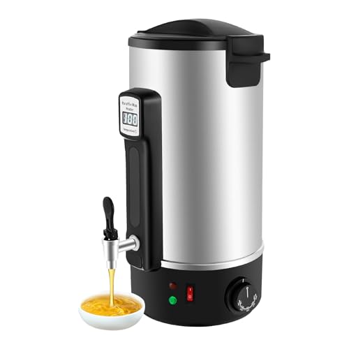 TouTToNG Wachsschmelzgerät Wachsschmelzer Elektrischer Kerzen Wachswärmer Maschine für DIY Kerzenherstellung, 10.8L Wachsschmelztopf mit Heiztülle 1100W von TouTToNG