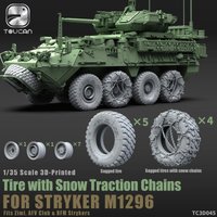 Tire with Snow Traction Chains - Stryker M1296 - 3D-Printed Tire with Snow Traction Chains - Stryker M1296 - 3D-Printed von Toucan Model