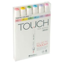 Twin Brush Marker Pastel Colors 6er Set von Touch