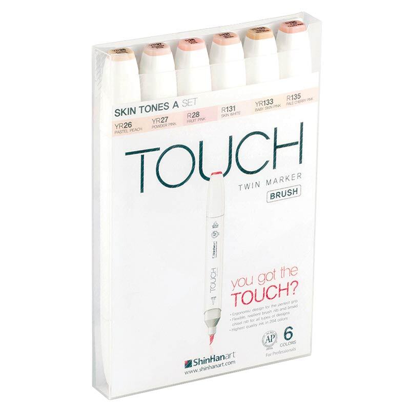 Twin Brush Marker Skin Tones 6teilig von Touch