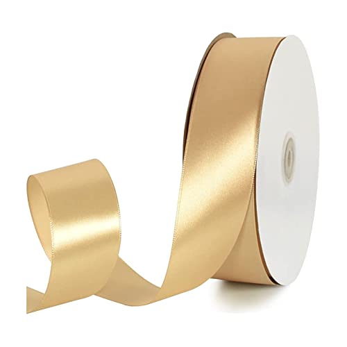 Dekoband, Bänder zum Basteln, 2 Stück Dekoration Geschenkband, matt glänzendes Geschenkband, Schleifenband Stoffband für Hochzeit, Satinband Geschenkband(2 cm x 22 m) von Toulifly
