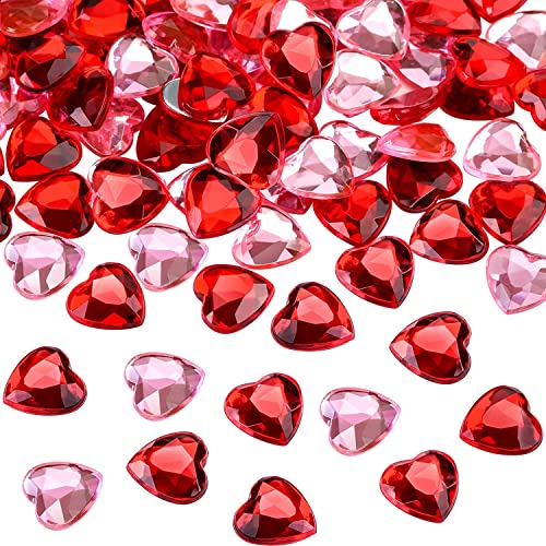 Glitzersteine, 250 Stück Strasssteine Acryl Bunt Schmucksteine,Schmucksteine Set Herz Strasssteine Acryl Edelstein Kristall Glitzersteine zum Basteln und Dekorieren für Scrapbooking Fotorahmen DIY von Toulifly