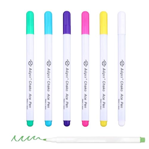 Löschbaren Stoff Markier Stifte,Stoff stifte,Stoff Trickmarker,6 Stück Wasserlöslicher Stift für Stoff,Wasser löschbaren Stoff Markierstifte, zum nähen & Stoffe,trickmarker selbstlöschend nähen Löschbaren Stoff Markier Stifte,Stoff stifte,Stoff Trickmarker,6 Stück Wasserlöslicher Stift für Stoff,Wasser löschbaren Stoff Markierstifte, zum nähen & Stoffe,trickmarker selbstlöschend nähen von Toulifly