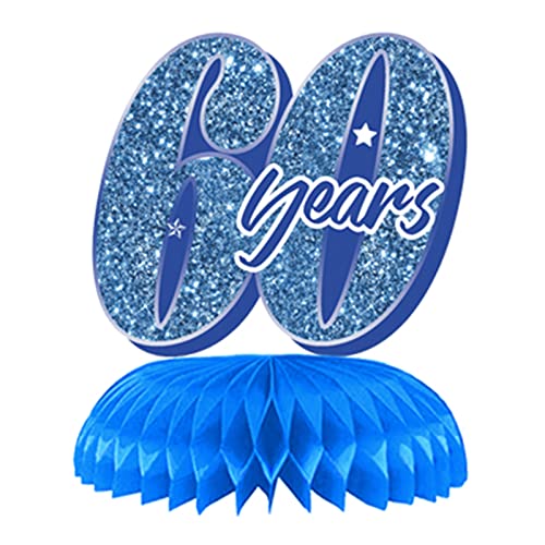 9 Stück 60. Geburtstag Party Wabenaufsätze, Blau Silber 60 Jahre Geburtstag Party Dekoration Party Zubehör Tischdekoration Tischdekoration Schild 9 Stück 60. Geburtstag Party Wabenaufsätze, Blau Silber 60 Jahre Geburtstag Party Dekoration Party Zubehör Tischdekoration Tischdekoration Schild von TourKing