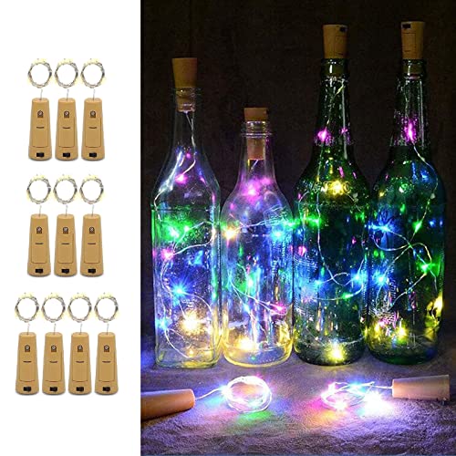Flaschenlicht, 3 m, 30 LEDs, mehrfarbig, Kork-Lichter für Weinflaschen, Lichterkette, Dekoration für Partys, Geburtstage, Hochzeiten, Weihnachten, DIY-Tischdekoration, Innen- und Außendekoration von TourKing