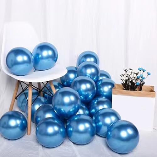 Blaue Luftballons Metallic Luftballons Blau Hochzeit Set 30 Stück 25cm Helium Blaue Ballons Chrom für Geburtstag Hochzeit Babyparty Party Dekoration. Blau Luftballons von Tourima