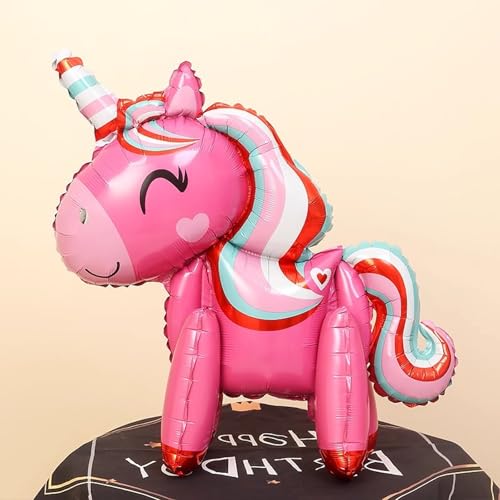 Einhorn Folienballon, Pink und Rot, Mehrfarbig Gestreift, Partydekoration, Einhorn Deko Kindergeburtstag, Folienballon Einhorn, Stehend Einhorn Deko Einhorn Folienballon, Pink und Rot, Mehrfarbig Gestreift, Partydekoration, Einhorn Deko Kindergeburtstag, Folienballon Einhorn, Stehend Einhorn Deko von Tourima