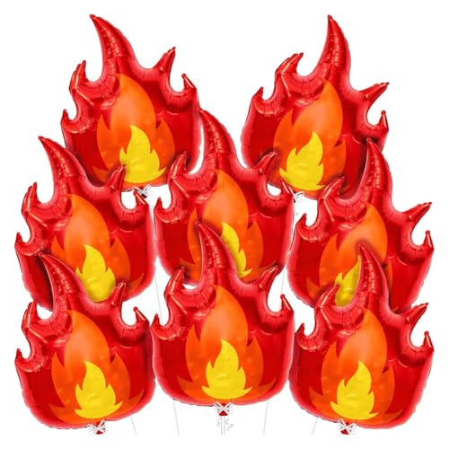 Feuer Folienballons, 6 Stück, 70 cm x 55 cm, Heliumgeeignet, Rot Orange Flammendesign, Geburtstag Feuer Luftballon, Feuer Geburtstag Ballon Deko Feuer Folienballons, 6 Stück, 70 cm x 55 cm, Heliumgeeignet, Rot Orange Flammendesign, Geburtstag Feuer Luftballon, Feuer Geburtstag Ballon Deko von Tourima