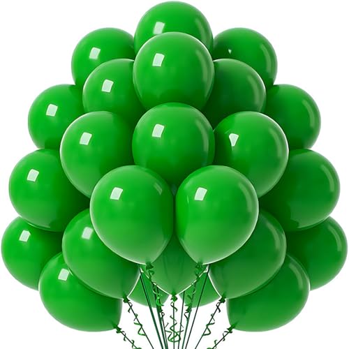 Grüne Luftballons für Partydekoration, 25,4 cm, 50 Stück von Tourima