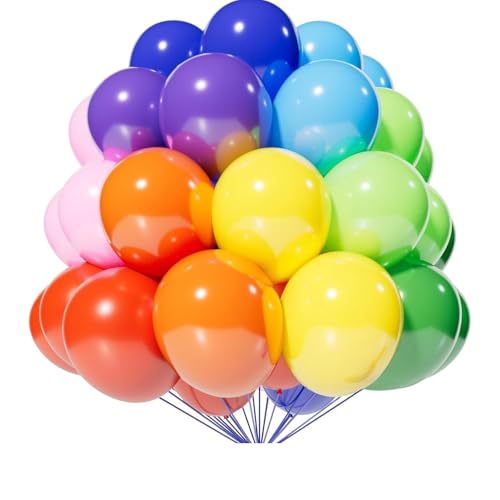 Luftballons Geburtstag, 40 Stück, 25CM, Premium Ballons aus 100% Naturlatex, Klimaneutral, Helium Luftballons Bunt, aus natürlichen Rohstoffen, Luftballon Girlande Luftballons Geburtstag, 40 Stück, 25CM, Premium Ballons aus 100% Naturlatex, Klimaneutral, Helium Luftballons Bunt, aus natürlichen Rohstoffen, Luftballon Girlande von Tourima